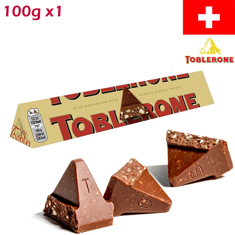 スイスのお土産】トブラローネ 100g×1個 チョコ ミルク TOBLERONE