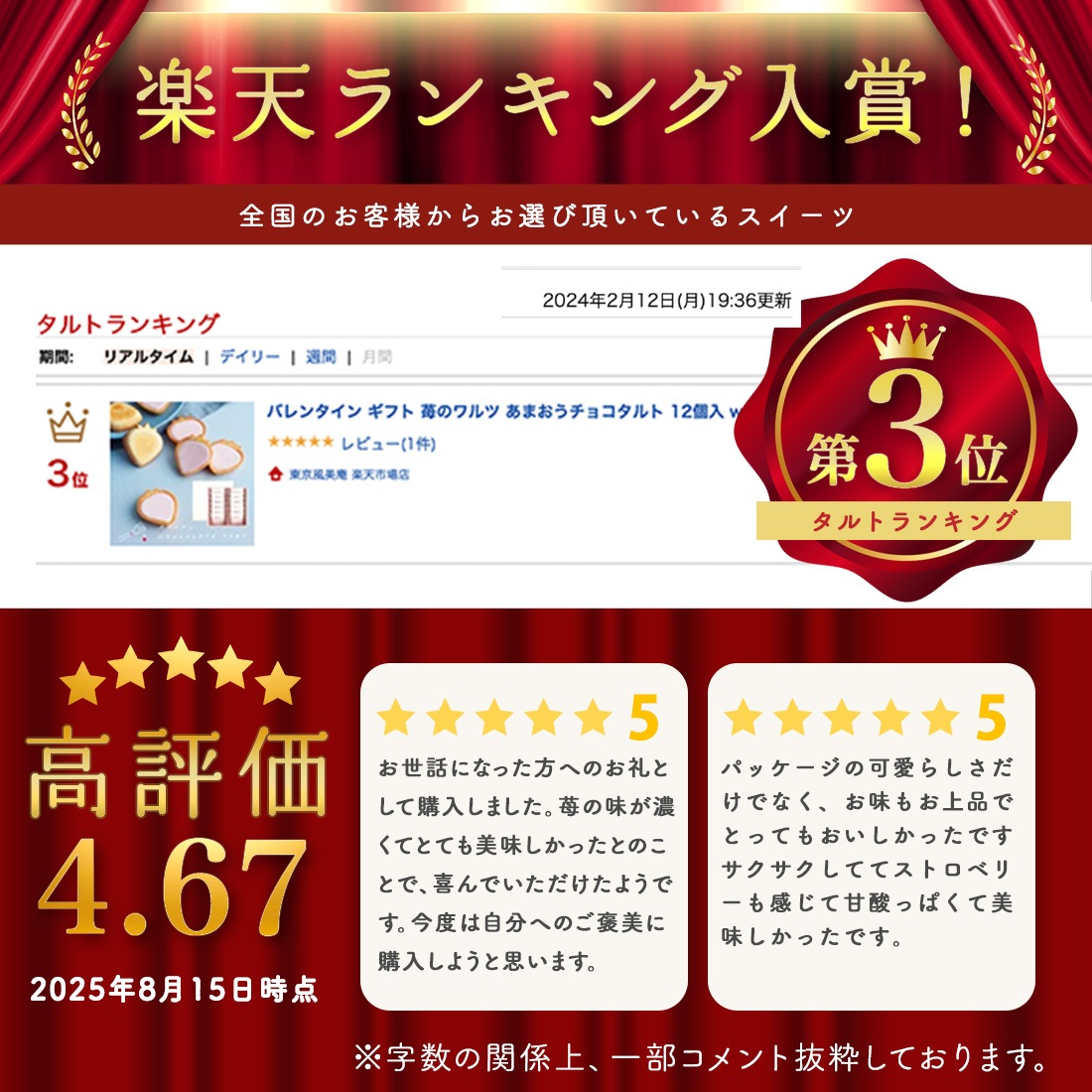 苺のワルツ あまおうチョコタルト 12個入 waltz 宅急便発送 常温発送 proper