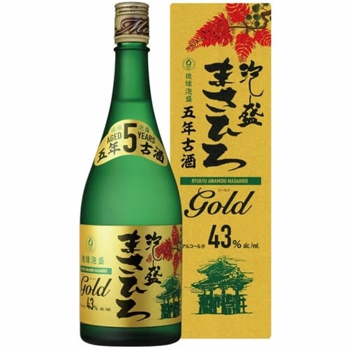 まさひろ酒造】 泡盛 五年古酒 まさひろ GOLD 720ml 43度 琉球