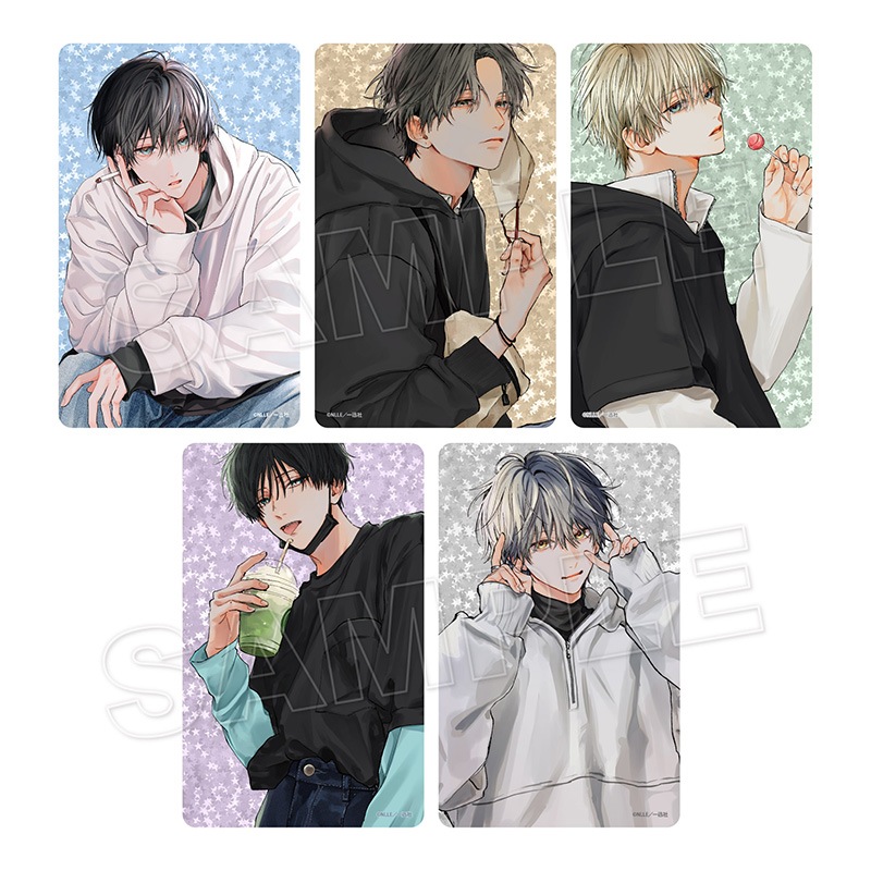 ハピエレ　イラストブック 限定セット】ボーイズイラストブック ENNUI & ホログラムカード5枚組
