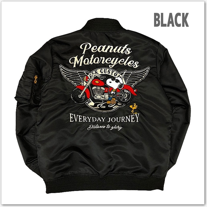 SNOOPY × Flagstaff PEANUTS MOTORCYCLE MA-1 461013 スヌーピー ウッドストック  メンズ レディース ユニセックス おしゃれ　ミリタリージャケット
