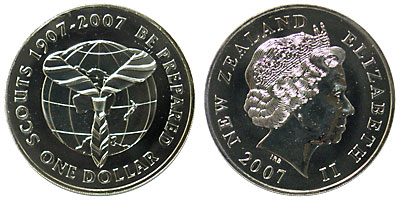 ニュージーランド 2007年 1ドル プルーフ銀貨幣 プルーフ 完未品 貨