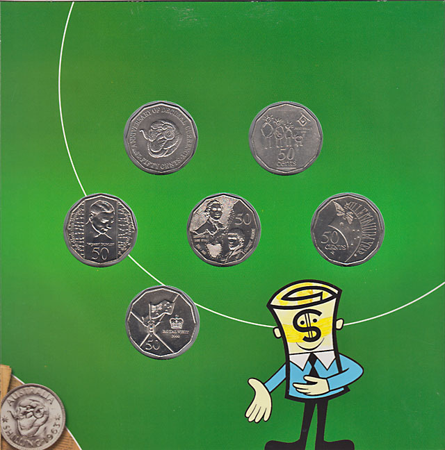 オーストラリア 50Cent 佳かっ 50セント 1969年 硬貨・コイン 233