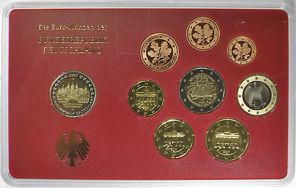 ドイツ 2007 ユーロ9種 プルーフセット | 世界のコイン | i-Coins Next