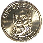 ⑥【ゴールデンダラー】新品未開封 第六代ジョン•クィンシー•アダムズ大統領 アメリカ 第6代ジョン・クインシー・アダムス 1ドル 2008 UNC