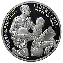 アメリカ 法執行官・博物館記念 1ドル銀貨 2021-P Proof ケース付