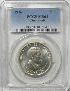 アメリカ シンシナチ音楽センター50周年 50￠銀貨 1936 PCGS