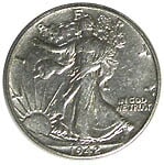 アメリカ ウォーキング 50セント銀貨 1942 EF | アメリカの貨幣,50