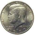 アメリカ ケネディ50セント 1990 UNC | アメリカの貨幣,50セント貨