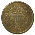 アメリカ　２セント銅貨　1864年 美品 2 Cents 