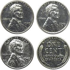 アメリカ リンカーン 1セント青銅貨 1944