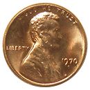 アメリカ リンカーンセント 1970-D UNC | アメリカの貨幣,1