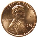 アメリカ リンカーンセント 1976(P) UNC | アメリカの貨幣,1セント貨