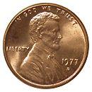 アメリカ リンカーンセント 1977-D UNC | アメリカの貨幣,1セント貨
