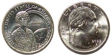 アメリカ アメリカの婦人-2 サリー・ライド 25セント白銅貨 2022 UNC