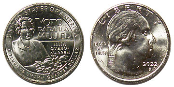 アメリカ アメリカの婦人-4 ニナ・オテロウォーレン 25セント白銅貨