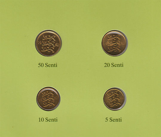 エストニア 4種 世界のコイン,国別セット,A～G iCoins Next