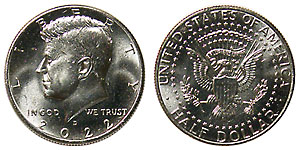 アメリカ ケネディ50セント 2022 UNC | アメリカの貨幣,50セント貨