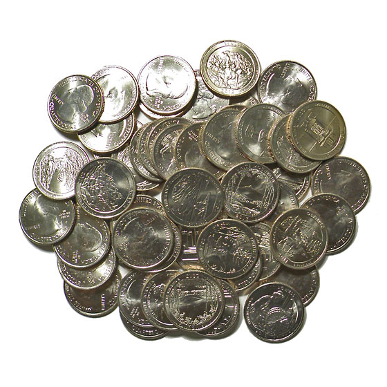 アメリカ 美しいアメリカ25セント貨 2010-2021 未使用 56枚完（ミント