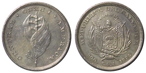 サルバドル 1ペソ銀貨 1892CAM EF | 世界のコイン,クラウン貨,P to Z