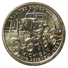 アメリカ イノベーション 1ドル金色貨 26・ミシガン州 2025 UNC