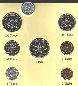 ボツワナ 7種 | 世界のコイン,国別セット,A～G | i-Coins Next