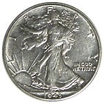 アメリカ ウォーキング 50セント銀貨 1943 EF | アメリカの貨幣,50