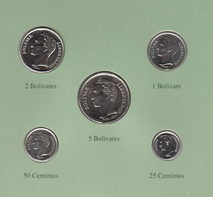 ベネズエラ 旧貨幣セット ベネズエラ 旧貨幣セット ベネズエラ 5種 | 世界のコイン,国別