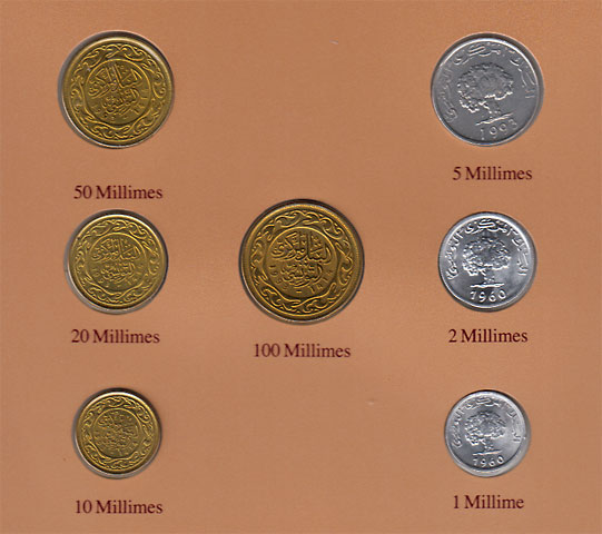 貨幣 11ヶ国のコイン チュニジア 7種 | 世界のコイン,国別セット,N～Z | i-Coins Next