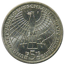 �ɥ��ġ����ڥ�˥�������500ǯ��5�ޥ륯��ߡ�1973J��UNC