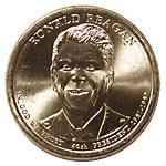 アメリカ 第40代・ロナルド・レーガン大統領 1ドル 2016 UNC