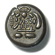 天保豆板銀 両面大黒 7.3g その2 | 明治以前の日本の古銭,丁銀