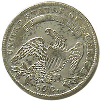 ����ꥫ������åץɥХ��ȡ�50����ȶ�ߡ�1834��Small date, Small letters  VF ���Σ�