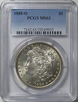 ꥫ륬顼1885-O PCGS MS63