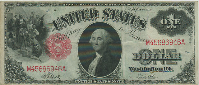 ����ꥫ��United States Note 1�ɥ뻥�����꡼��1917��EF