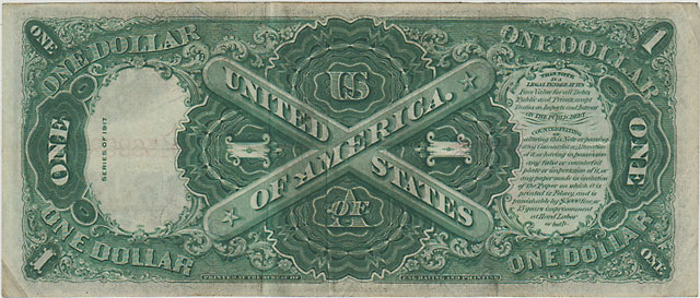 ����ꥫ��United States Note 1�ɥ뻥�����꡼��1917��EF