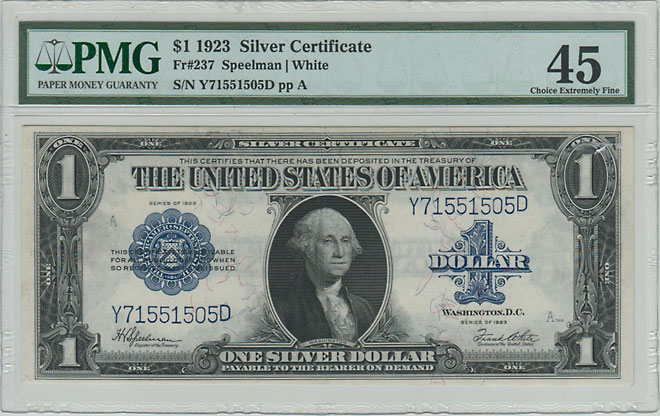 ����ꥫ����ڷ��ʥ顼���������ˡ�1�ɥ��ʾ��1923��PMG 45��choice EF)