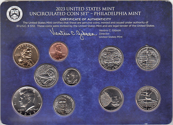 アメリカ ミントセット 2023 20枚 | アメリカの貨幣,セット類,ミント