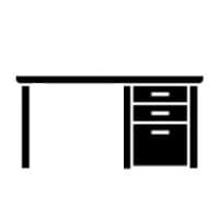 【不要家具引取】デスク（袖付きタイプ）・学習デスク