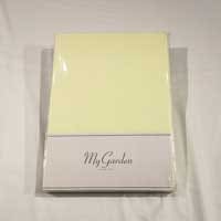 ボックスシーツ　ダブルサイズ「マイガーデン」　ペールイエロー/アウトレット＆ベッドルームギャラリー横浜在庫品