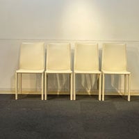 ダイニングチェア4脚セット「マントヴァ」革アイボリー/アウトレット＆ベッドルームギャラリー横浜展示品