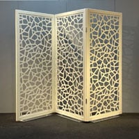 スクリーン(3連) 革ホワイト/アウトレット＆ベッドルームギャラリー横浜展示品