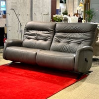 電動リクライニングソファ「オスカー」革グレー/アウトレット＆ベッドルームギャラリー横浜展示品