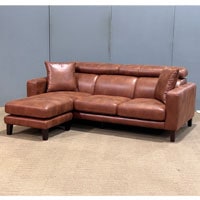 組み替え可能 カウチソファ「セリーナN SD-295D」布 ブラウン色 脚ダークブラウン色/アウトレット&ベッドルームギャラリー横浜展示品