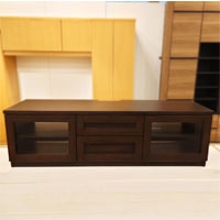 テレビボード「ヴィータ2」幅150cm オーク材ダークブラウン色/アウトレット&リワース大阪南港展示品