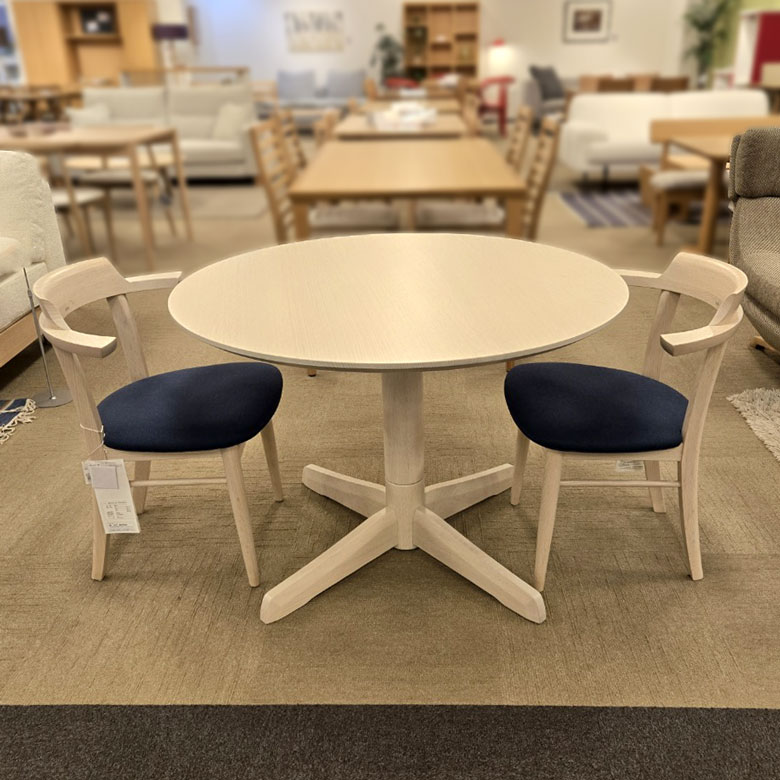 ダイニング3点セット「テーブルOE+椅子OBA」オーク材/アウトレット＆リワース大阪南港展示品