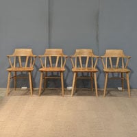 ★ダイニングチェア4脚セット「ハルⅡ NTC-301」板座ナチュラル色/アウトレット＆ベッドルームギャラリー横浜展示品