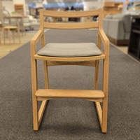 木製椅子 板座（クッション付）「トキ 」オーク材/アウトレット＆リワース大阪南港展示品