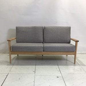 ソファ 2.5人掛け「デュオ3」幅182cm 布ライム色 /南船橋店展示品