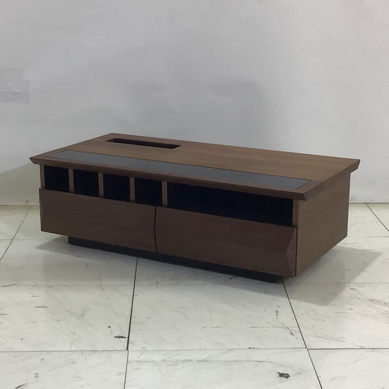 センターテーブル(丸)「DM-GF016」ウォールナット材 / 数量限定